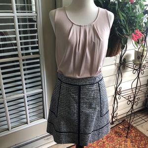 Ann Taylor Blush Sz S Top & Pattern Skirt Sz 8 EUC